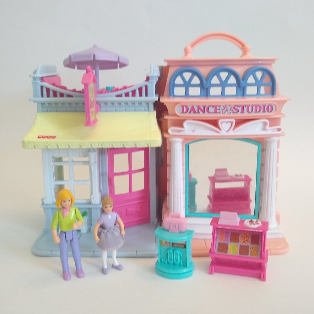 Fisher Price Sweet Streets Dance Studio Candy Shop 2001 Vintage Playset Toy